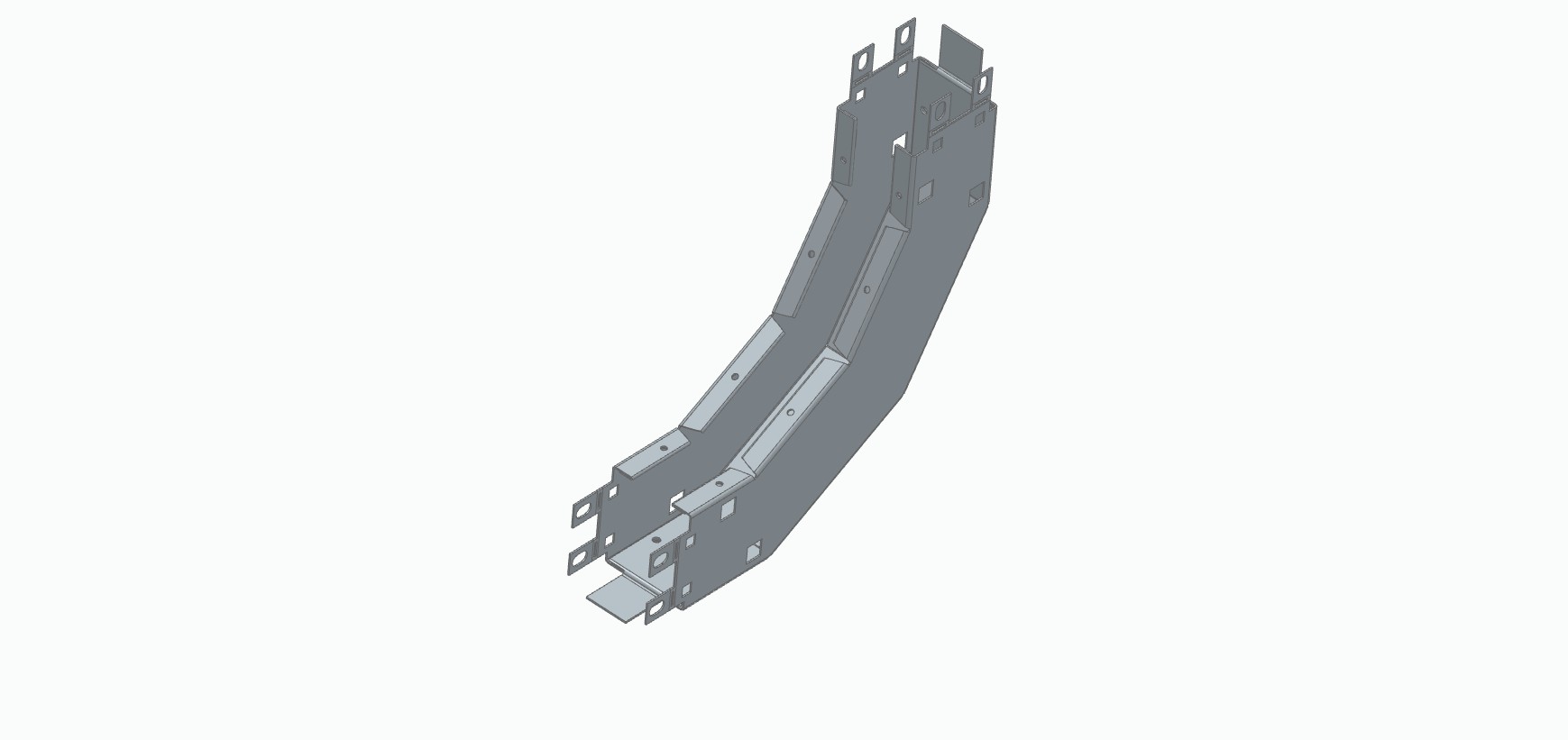 WireMesh 托盘向上弯头-截面