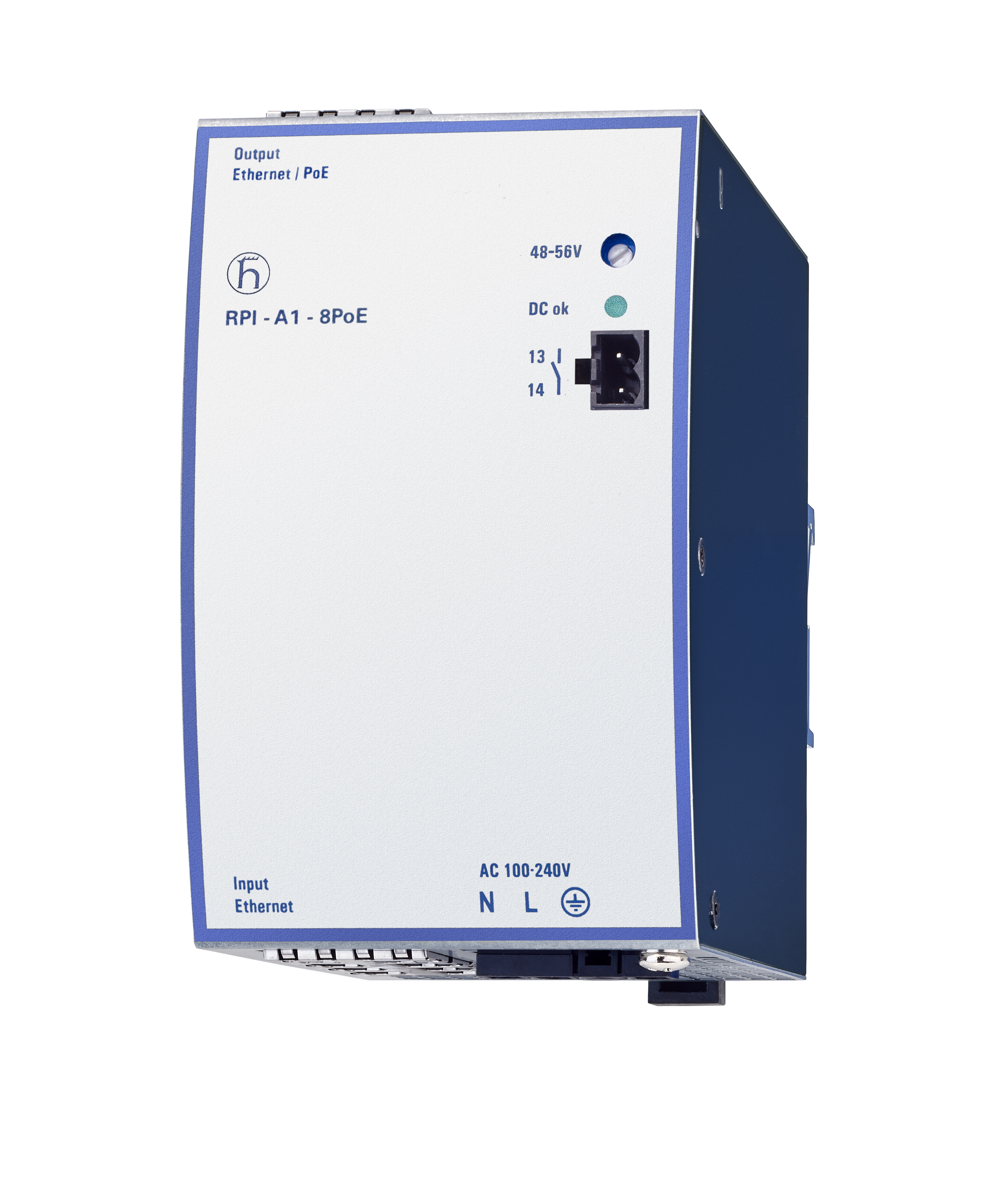 导轨电源注入器，RPI-A1-8PoE